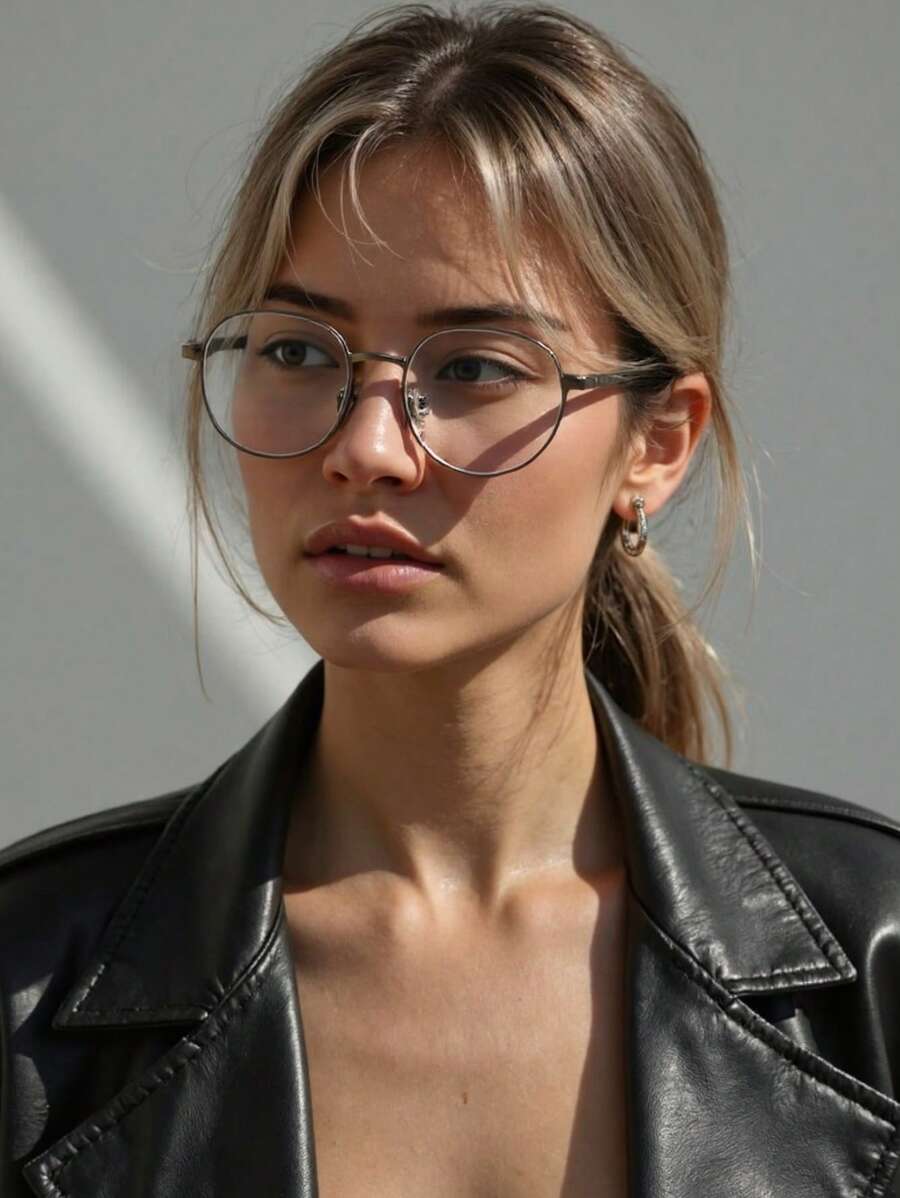 1 副时尚个性化新款金属光学镜架，男女通用