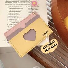 1pc Customizable Chic Dopamine INS Fashion Women's Card Holder Wallet, Short Style Multi-Card Slots Zipper Card Wallet With Multi-Colors