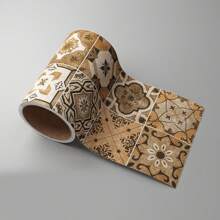 1 Roll 10cm*100cm Fashion Simple Floral Wall Sticker Trim - Instantly Elevate Home Decor With Self-Adhesive Skirting Line Border For TV Background, Door Frame & Waistline Accent