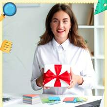2/12/24 piezas Notas adhesivas de agradecimiento para empleados, regalos a granel con frases, blocs de notas pequeños de bolsillo inspiradores como regalo para maestros, compañeros de trabajo, suministros de oficina