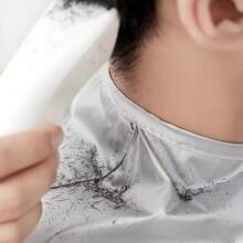 Capa de corte ajustable de peluquería, capa de salón de peluquería plegable con peine negro, apta para adultos hombres y mujeres, para uso en el hogar y el salón