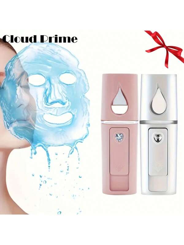 [Vapor Facial Mini Recarregável por USB] Mini Vaporizador Facial Nano, Umidificador Portátil com Espelho, Névoa Facial Hidratante Recarregável por USB, Ferramenta de Cuidados da Pele com Névoa Fria
