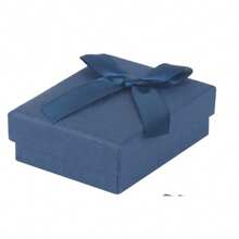 1PC 9*7*3cm Square Bow Jewelry Box Small Gift Box World Cover Ring Necklace Box Gift Box Paper Packaging Box