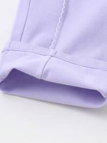 Annil Children's Wear Girls Little Children Seven Points Knitted Pants Micro Cropped Pants Summer