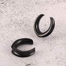 2PCS New Fashion Saddle Ear Tunnels Plugs Gauges Expander Stretchers 316 Stainless Steel Body Piercing Jewelry Women