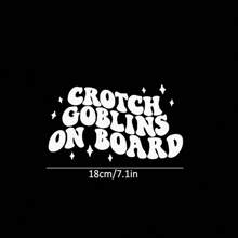 Crotch Goblins On Board Decal- Funny Car Decal, Car Window Decal Sticker, Car Decals, Car Decal, Cute Decal, Car Decals For Women