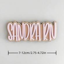 1 Stück personalisierter Namensmagnet, individueller Kühlschrankmagnet - Holz & Acryl individueller Magnet für Schule oder Büro Spind, Kühlschrank oder Whiteboard - Schulanfang, Präsentation von Kunstwerken auf dem Kühlschrank oder Kreuzfahrtschiff Tür Dekoration