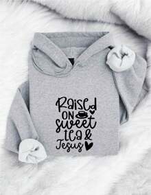 Raised On Sweet Tea And Jesus Shirt, Sweet Tea Lover Sweatshirt, Western Humours Tea ANd Jesus Hoodie, Christian Funny Shirts, Sweet Tea Lover Gift TX-1482