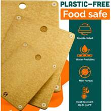 Wood Cutting Board Set 3-Piece: Small, Large & Extra Large - Charcuterie Board, Non-Plastic, Heavy-Duty, Dishwasher Safe (Bamboo)