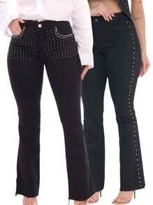 lateral + pocket strass
