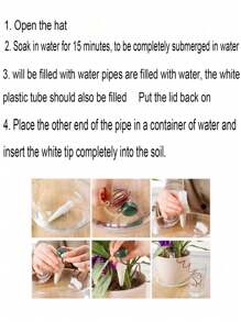 2 Pezzi Strumento Per Giardinaggio Creativo - Dispositivo Di Irrigazione Automatica Per Vaso In Colore Verde Scuro Per La Casa
