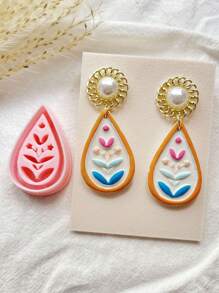 Flower Shape Polymer Clay Cutters, Boho Three-Dimensional Elegant Flower Shaped Polymer Soft Clay Cutter For DIY Jewelry Earring Crafting, High-Precision Jewelry Making Tools - Clay Cutter - View 2