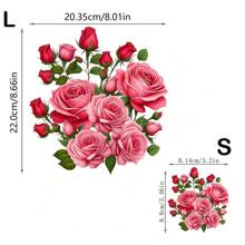 1 件/2 件/3 件玫瑰花熨烫补丁 - 可洗，适用于 T 恤、口罩、背心、夹克、枕头、牛仔裤、背包 - 彩色 - 查看 2