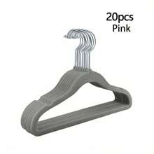 30 件/20 件/10 件/1 件多色植绒婴儿衣架,防滑涂层植绒婴幼儿衣架,可爱小衣架,节省空间,必备家居收纳整理器 - 彩色 - 查看 12