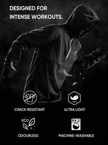 HOTSUIT Sauna Suit For Women Sweat Suit Boxing Exercise Sweat Sauna Jacket Pants, Ideal For Fitness And Training - Black - View 4