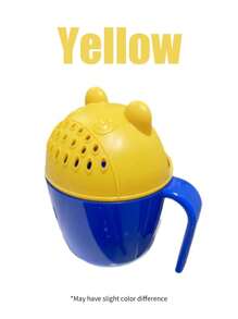 Folding Z 1 件装卡通熊造型婴儿沐浴杯洗发水冲洗器家居浴室装饰