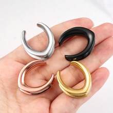 2PCS New Fashion Saddle Ear Tunnels Plugs Gauges Expander Stretchers 316 Stainless Steel Body Piercing Jewelry Women