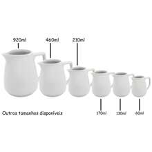 Jarra Media 460ml Molhos E Calda Porcelana Branca Molheira - Branco - Visão 3