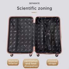 Valise de couleur complète Design européen Valise 20, 24, 28 pouces, ensemble de trois pièces, au choix, boîte à coque rigide en plastique ABS, grande capacité, étanche, renforcée, roues sonores légères, serrure de sécurité, voyage