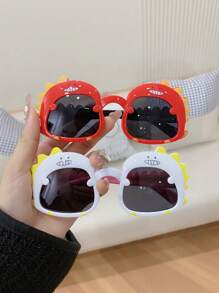 2 副儿童可爱卡通恐龙眼镜 - 适合日常生活和派对休闲配饰 - 彩色 - 查看 1