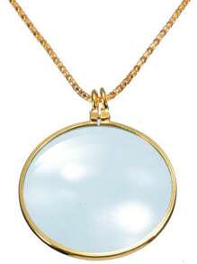 1 Fashion Item Chain 5x Magnifying Glass Personalized Creative Necklace For Men And Women To Wear Party Gifts