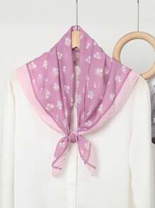 1pc Simple Print 70cm Square Scarf, New Spring Bandana Versatile For Women As Waistband, Accessory, Hair Wrap, Fashion Neckerchief - Multicolor - View 1