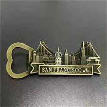 1pc Metal Country Fridge Magnet, Travel Souvenir Personalized Refrigerator Magnet, Statue Of Liberty Design For Home Decor