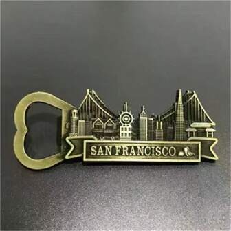 1 件金属乡村冰箱贴，旅行纪念品个性化冰箱贴，自由女神像设计，适合家居装饰