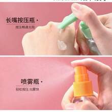 8 Piece Travel Bottle Kit For Easy Carrying Of Cosmetics At Home And On The Go - Roxo ou rosa aleatório - 查看 7