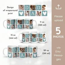 One Piece 11oz Custom Dad/Mom Photo Mugs, Mugs With Different Color, Custom Gift Collage Sentimental Keepsake Ceramic, Father/Mother Birthday Present Customizable Text Coffee Cup, Funny Boyfriend Gift, Personalized Photo Mug - Multicolor - View 7