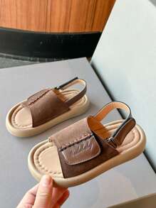 Children's Casual Sandals, New Fashion Korean Style Open Toe Soft Sole Anti-Slip Beach Sandals Suitable For Boys And Girls In Summer Outdoor