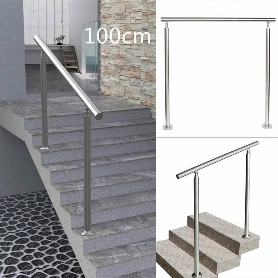 WUPYI Garden Steps Cross Bar Mobility Handrail Rail Grab Rail Outdoor 100cm - Silver - View 1