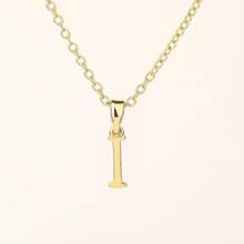 1 件优雅法式简约镂空字母设计 A-Z 项链，铜镀金字母吊坠锁骨链，精致百搭的日常佩戴礼物