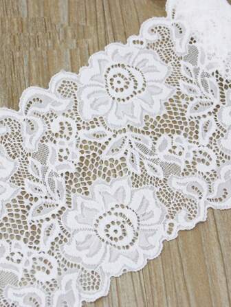 (3米/卷) 15cm白色弹力装饰DIY内衣蕾丝面料镂空内衣花边