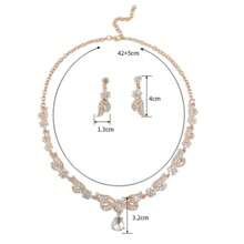 1 件套项链套装带高档蝴蝶结水晶钻石婚宴礼服首饰搭配