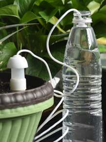 2pcs Plastic Watering Kit, Minimalist Plain Self-watering Device For Home - White - View 8