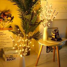 20 Lumières de branche à LED - Éclairage décoratif d'intérieur convenant aux mariages, anniversaires et Noël - Guirlandes lumineuses avec un design de branche sans piles