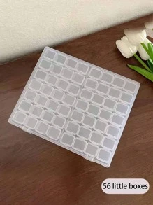 1pc Transparent Portable Jewelry Storage Box, Necklace Earrings Rings Anti-Oxidation Detachable Organizer Container, Accessories Case