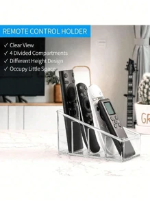 Home Desktop Storage Box For Tea Bags And Cosmetics, Remote Control Stand, Transparent Refrigerator Storage Basket,Compartment Storage Box