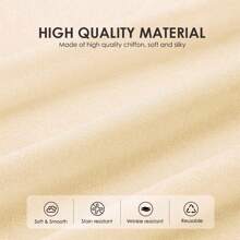 1/2 片透明薄纱闪光雪纺背景窗帘，柔软垂坠抗皱面料，适合派对、透明背景、婚礼照片拍摄背景