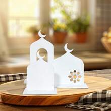3pcs Star Moon Tabletop Decoration, White&Black Acrylic Bohemian Decor, Exquisite Temple Design Display Stand Ornaments, Reflection Surface, Black &White, No Power Required, For Bedroom, Romantic Wedding, Birthday Party, Patio Lawn, New Year's, Festival, Restaurant, Show, Office, Yoga Studio & Patio Accessory, Rama Decorations Gifts, Indoor Outdoor Home Garden Party Supplies Graduation E-I-D