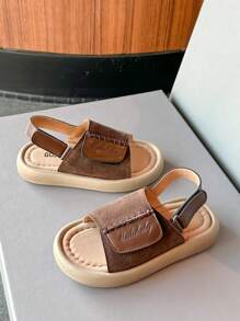 Children's Casual Sandals, New Fashion Korean Style Open Toe Soft Sole Anti-Slip Beach Sandals Suitable For Boys And Girls In Summer Outdoor