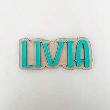 1 Stück personalisierter Namensmagnet, individueller Kühlschrankmagnet - Holz & Acryl individueller Magnet für Schule oder Büro Spind, Kühlschrank oder Whiteboard - Schulanfang, Präsentation von Kunstwerken auf dem Kühlschrank oder Kreuzfahrtschiff Tür Dekoration