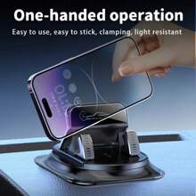 [Customer Favorite] 360° Rotatable Car Phone Mount - ABS Material, Silicone Non-Slip Pad - Dashboard Compatible With Car, Office, Home Use