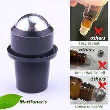 24pcs Essential Oil Roller Bottles With Scale, 1/3 Oz Amber Glass Roller Balls For Essential Oils, 10ml Empty Rollerball Bottles For Travel Refillable Roll On Perfume (Amber)