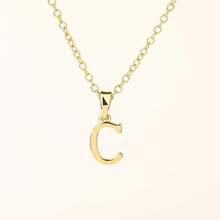 1 件优雅法式简约镂空字母设计 A-Z 项链，铜镀金字母吊坠锁骨链，精致百搭的日常佩戴礼物