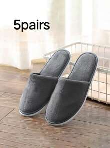 5 pares de pantuflas de lujo, suela de EVA súper suave antideslizante, estilo casual, lavables a mano/máquina, pantuflas unisex para interiores, para todas las estaciones