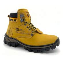 Bota Masculina Em Couro Legítimo Robusto Resistente Caterpillar Coturno