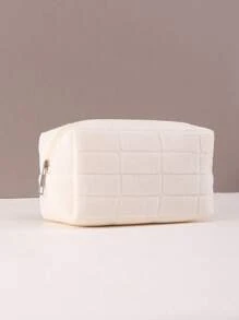 1pc Wallet Cosmetic Bag Portable Zip Cosmetic Bag Cosmetic Brush Organiser Pink Travel Toiletry Bag Multifunctional Capacity, Multifunctional Cosmetic Bag