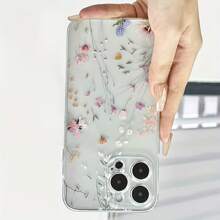 Flower Phone Case Summer 1pc Various Flower And Branch Patterns Compatible With IPhone 16 Pro Max 15 14 13 12 11 Pro Max Plus X XR XSMax 7 8 Plus Mini Series Protective Cases, Christmas Gifts, Boyfriend And Girlfriend Gifts Waterproof Shockproof Anti-Fall Scratch Resistant